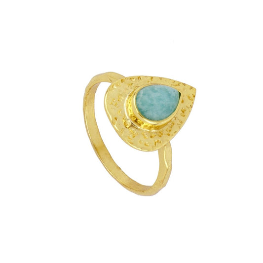 Anillo Gota Amazonita - Purpuritadesign