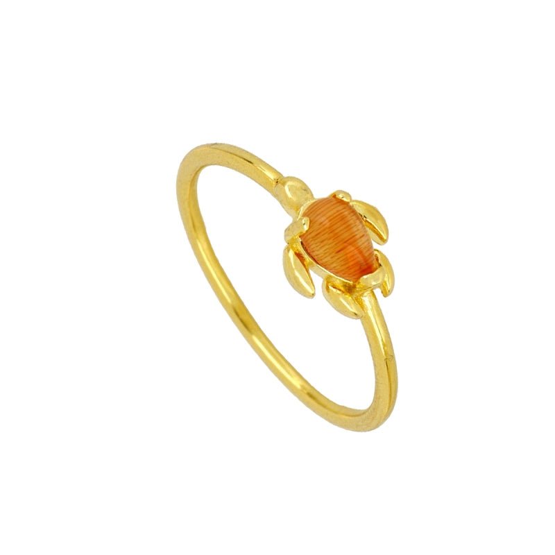 Anillo Tortuga Ópalo Naranja - Purpuritadesign