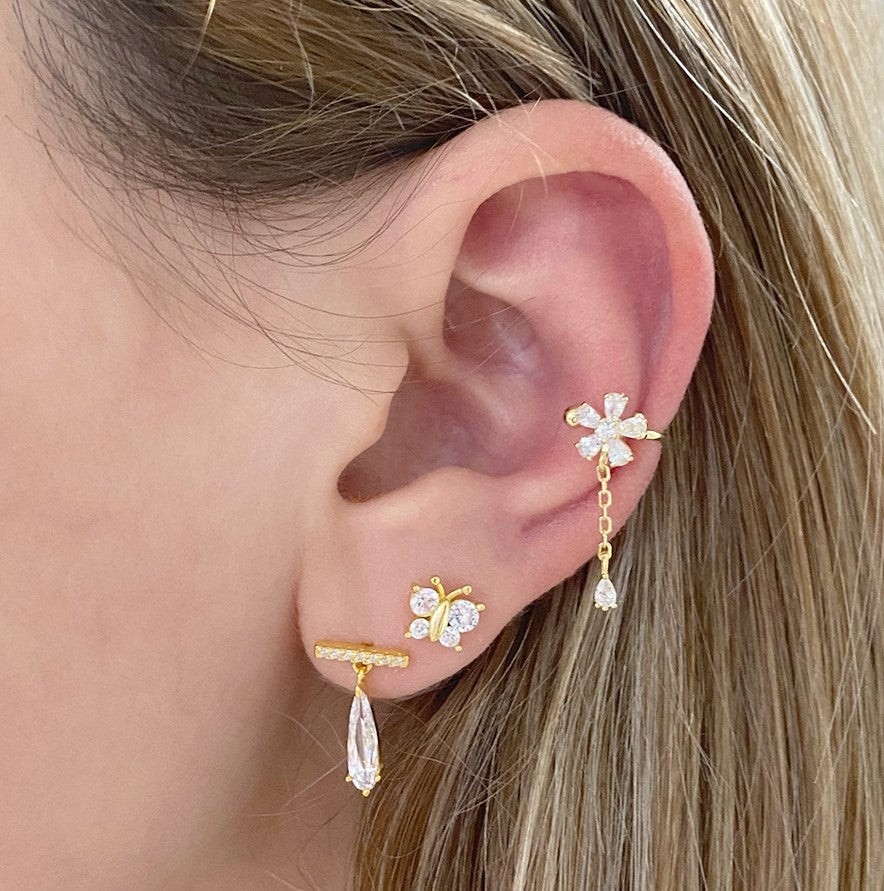 Earcuff Flor Circonita