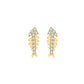 Zirconia Fish Scale Earrings