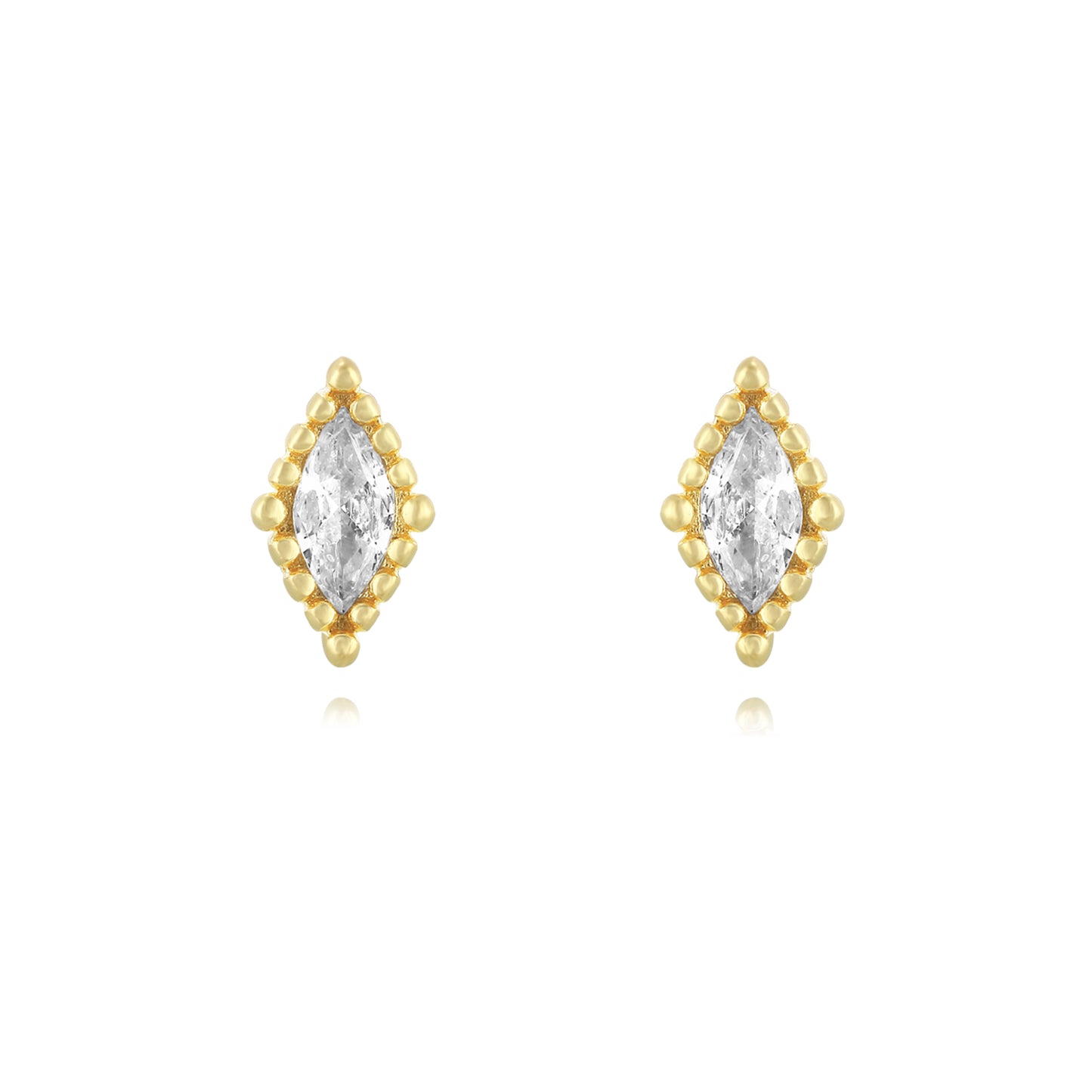 Rhombus Zirconia Earrings