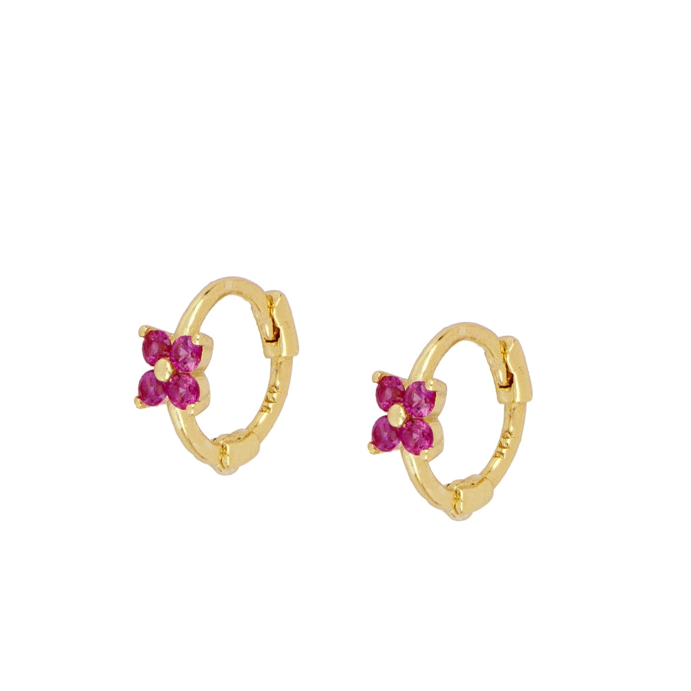 Pendientes Mini Flor Circonita