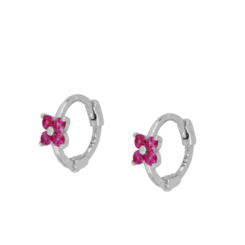 Pendientes Mini Flor Circonita